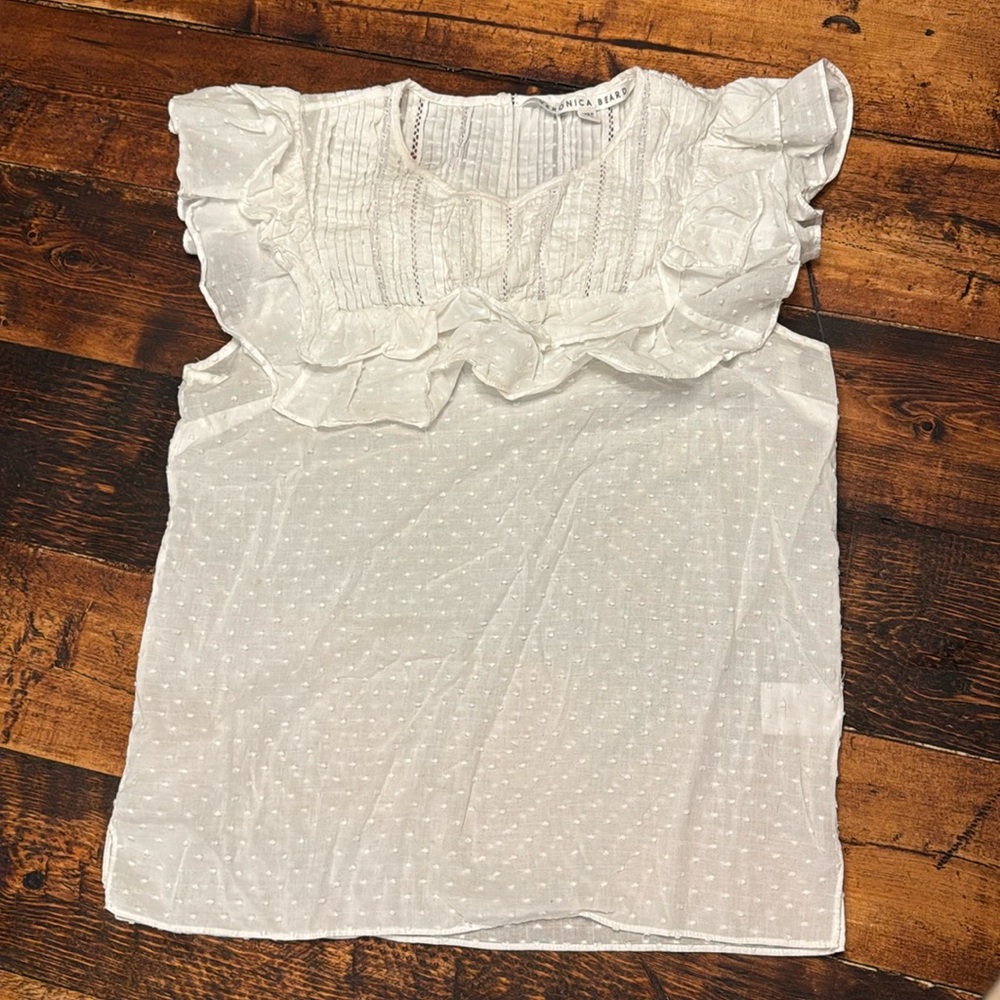 Veronica Beard Swiss dot blouse